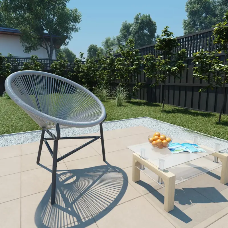Poly rattan tuinstoelen met gepoedercoat stalen frame voor tuin en terras