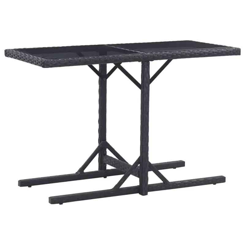 Poly rattan tuintafel met stalen frame voor stijl en functionaliteit