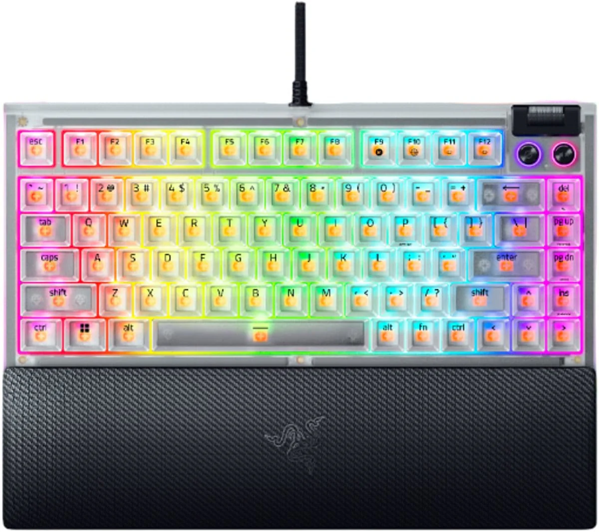 Razer BlackWidow V4 75% Mechanical Keyboard Phantom White