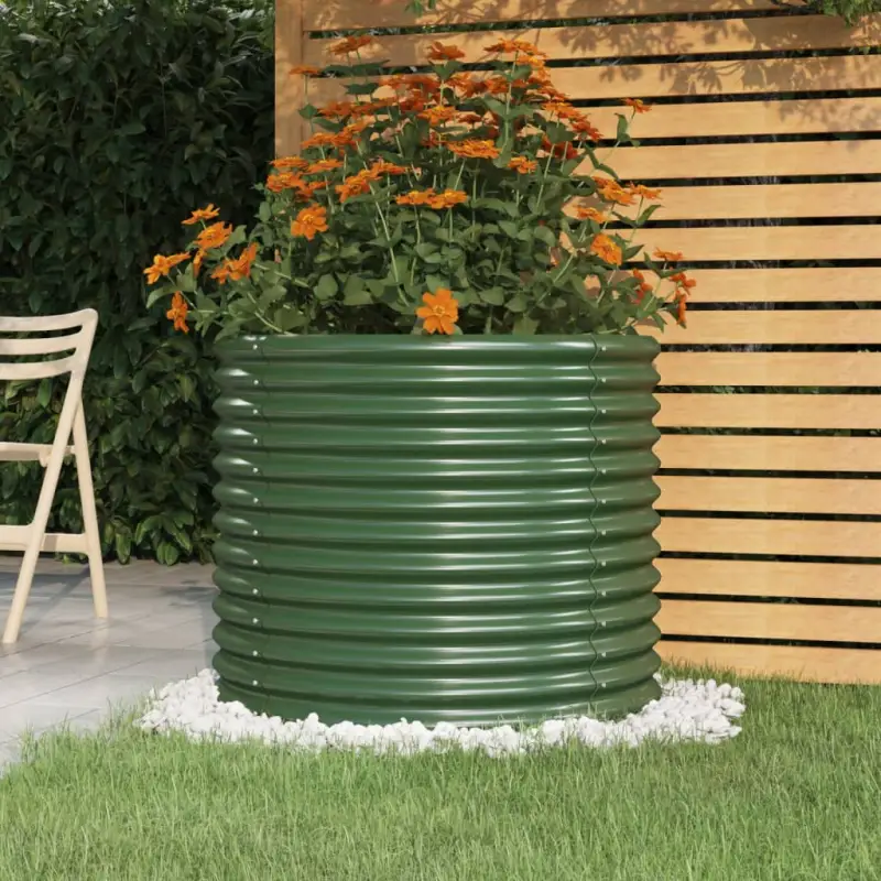 Robuuste Bloempot van Gepoedercoat Staal voor Tuin en Balkon