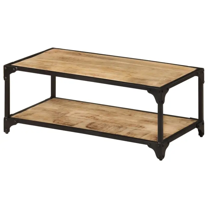 Salontafel in vintage stijl van massief ruw mangohout