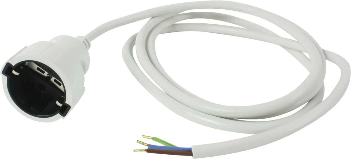 Scanpart Monteerbare Verlengkabel 2m wit