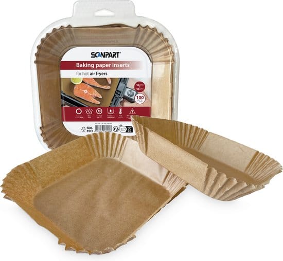 Scanpart Bakpapier Inlegvellen Airfryer 16x16cm