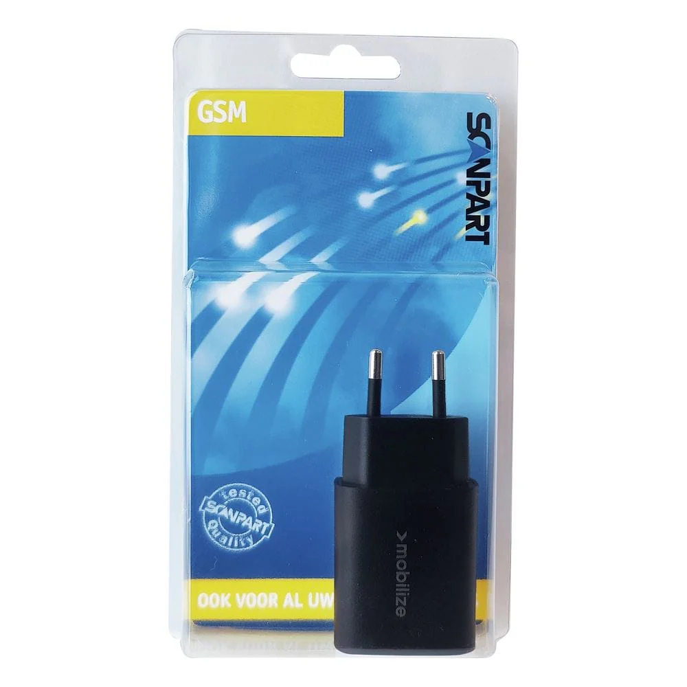 Scanpart Thuislader USB-A + USB-C 25W zwart