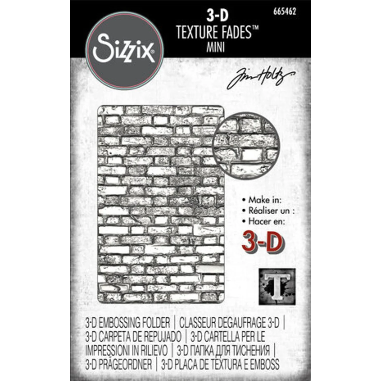Tim Holtz – Sizzix – 3-D Texture Fades Embossing Folder Tim Holtz – Sizzix – 3-D Texture Fades Embossing Folder
