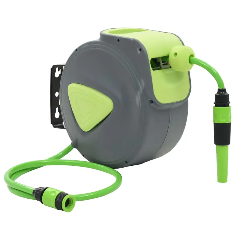 Slanghaspel met groene ring en BSP NPT aansluiting voor tuin en reiniging
