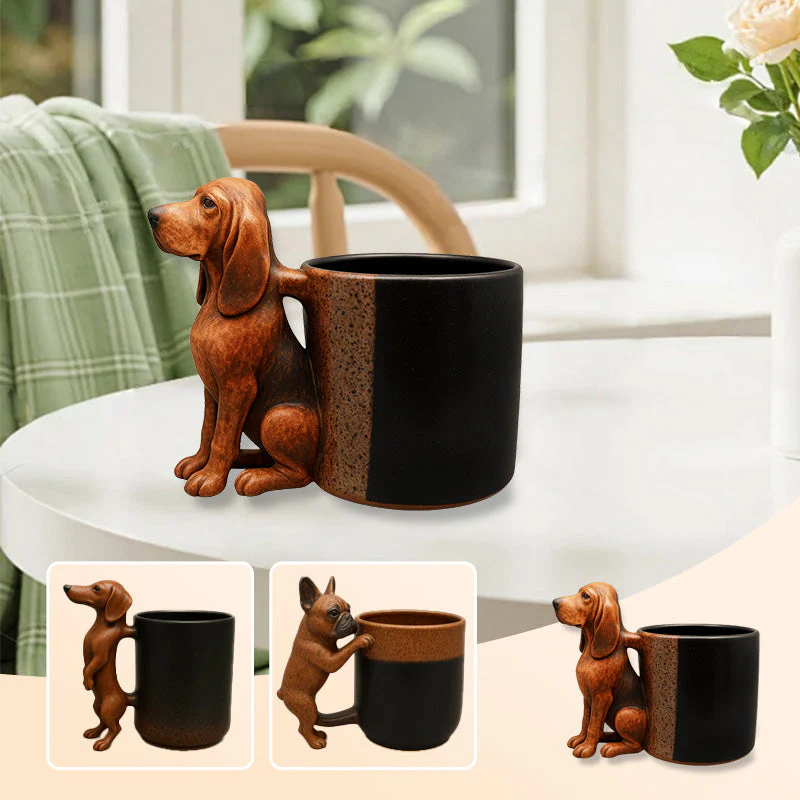 WuffCup Teckel Mok – Decoratieve Keramische Koffiemok