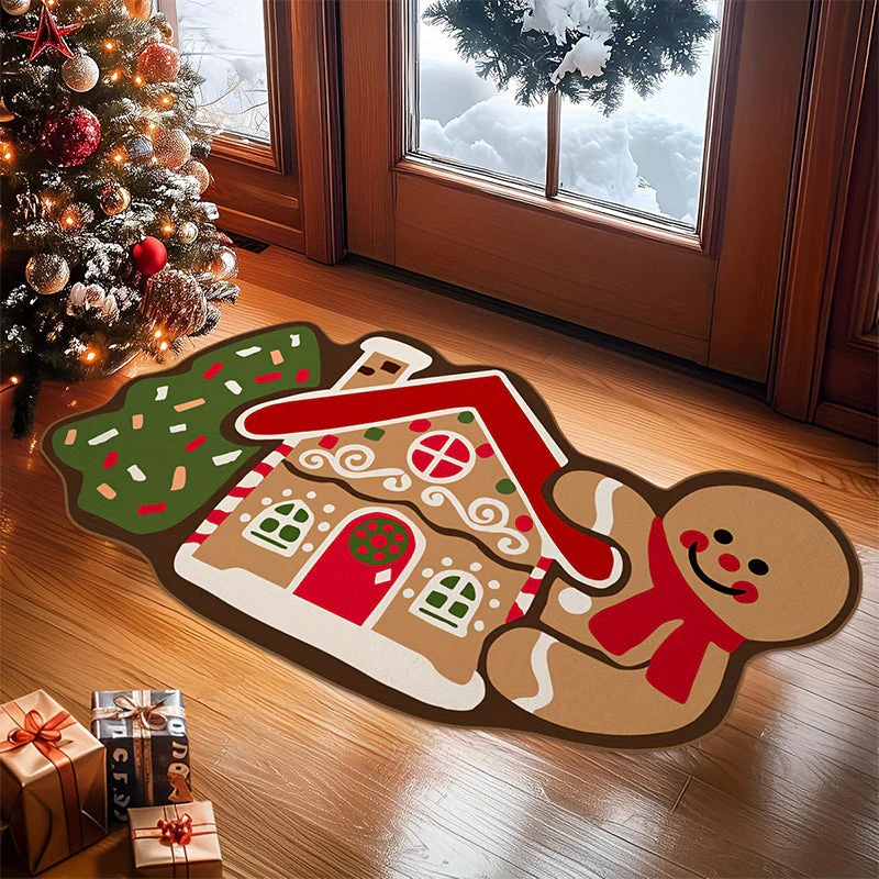 GingerKerst Luxe Deurmat – Absorberende Antislip Kerstdecoratie