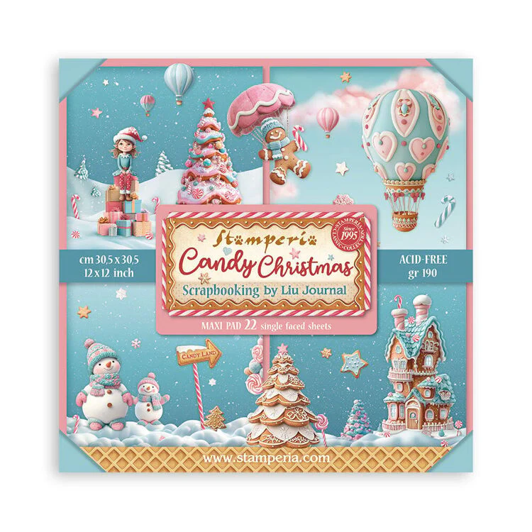 Stamperia – Candy Christmas Maxi Pad 12×12 inch Stamperia – Candy Christmas Maxi Pad 12×12 inch