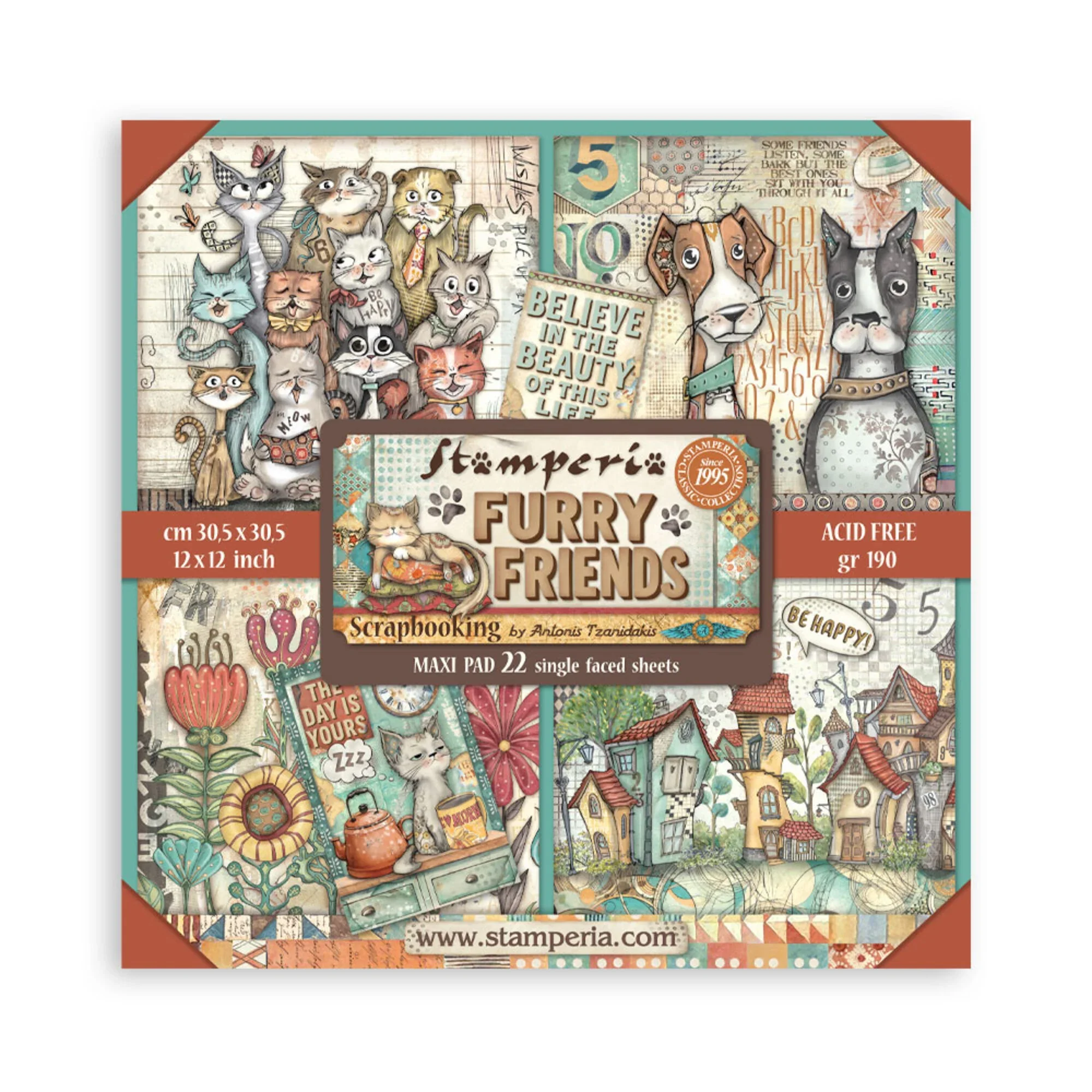 Stamperia Furry friends paperpad
