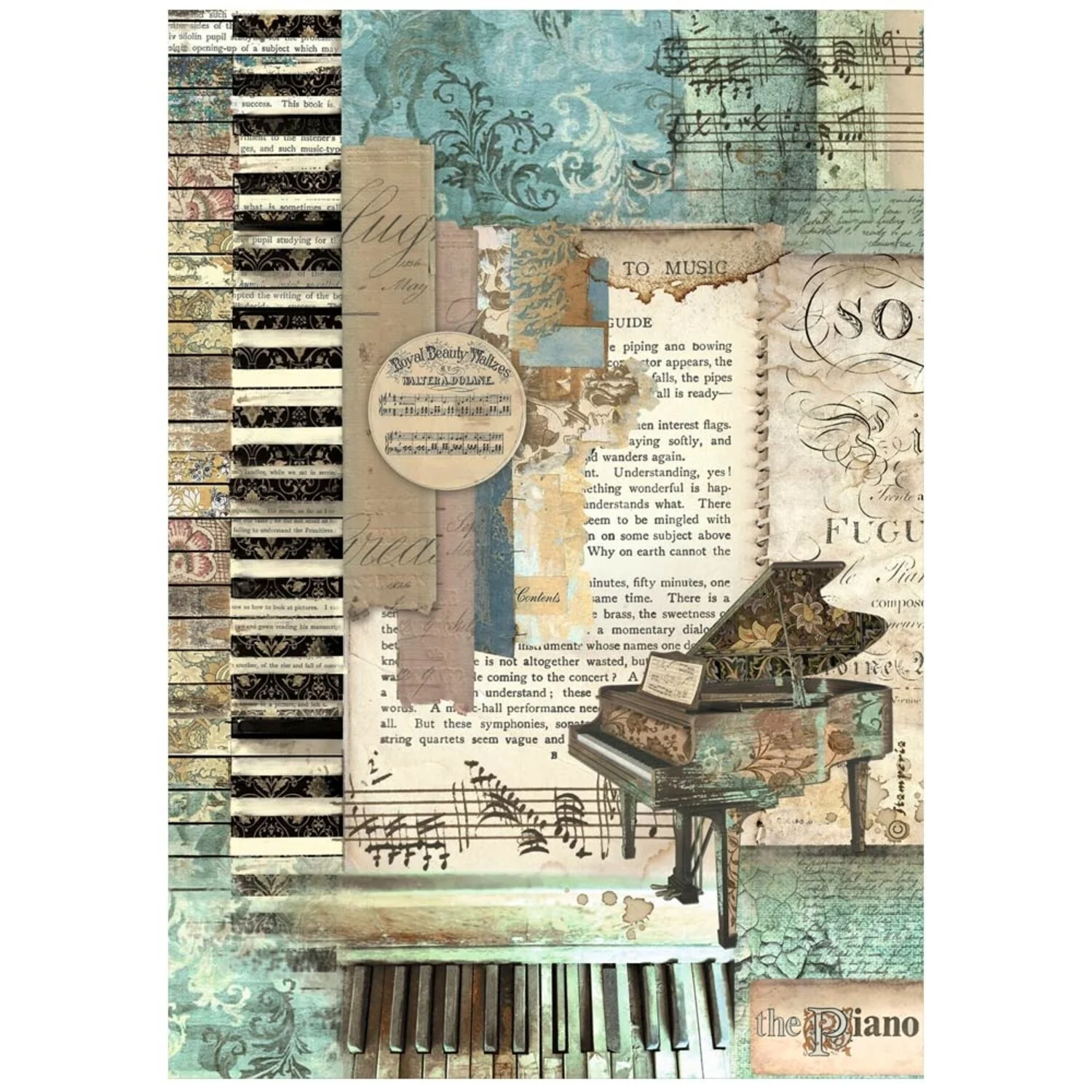 Stamperia –  Rice Paper – Piano