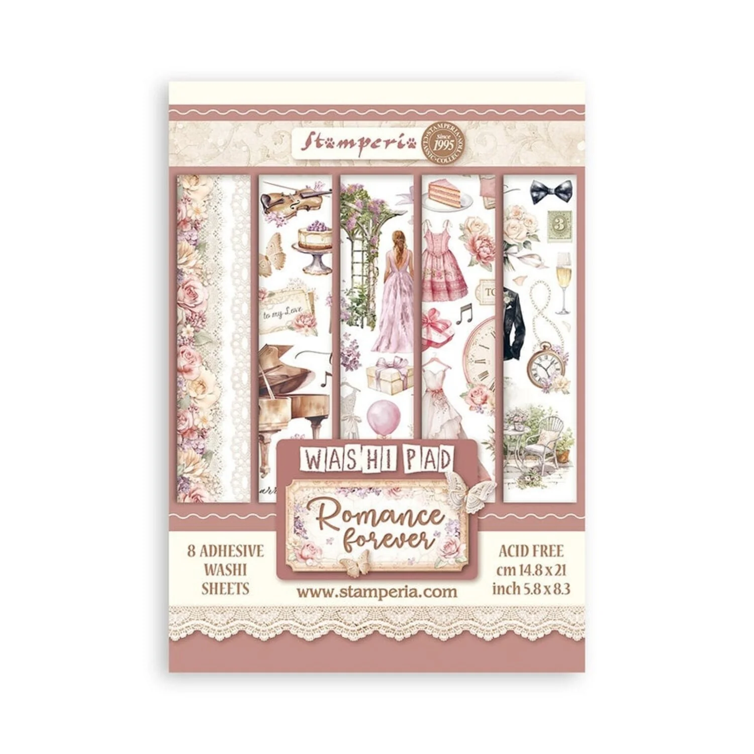 Stamperia – Romance Forever- Washi Pad Stamperia – Romance Forever- Washi Pad
