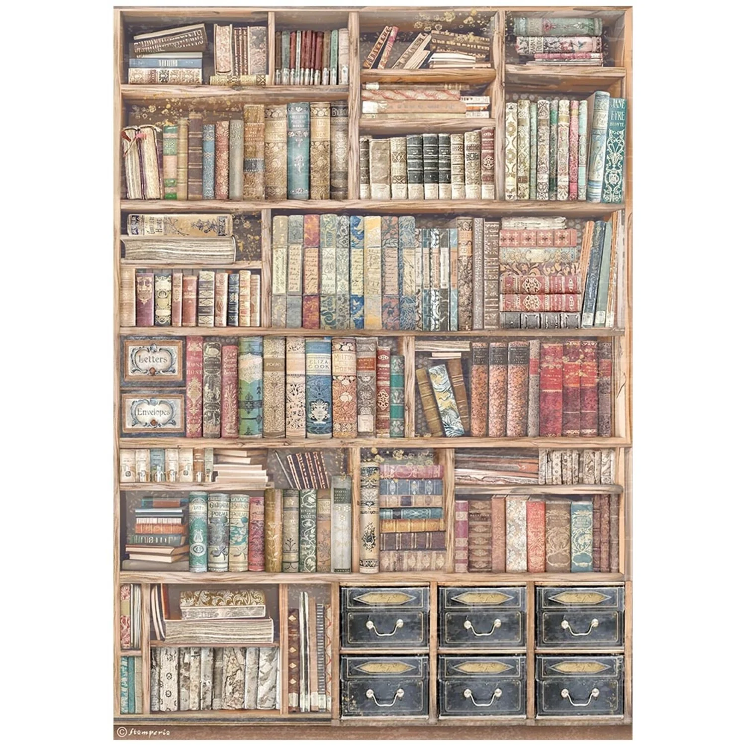 Stamperia –  Rice Paper – Venice City of Art – Vintage Books
