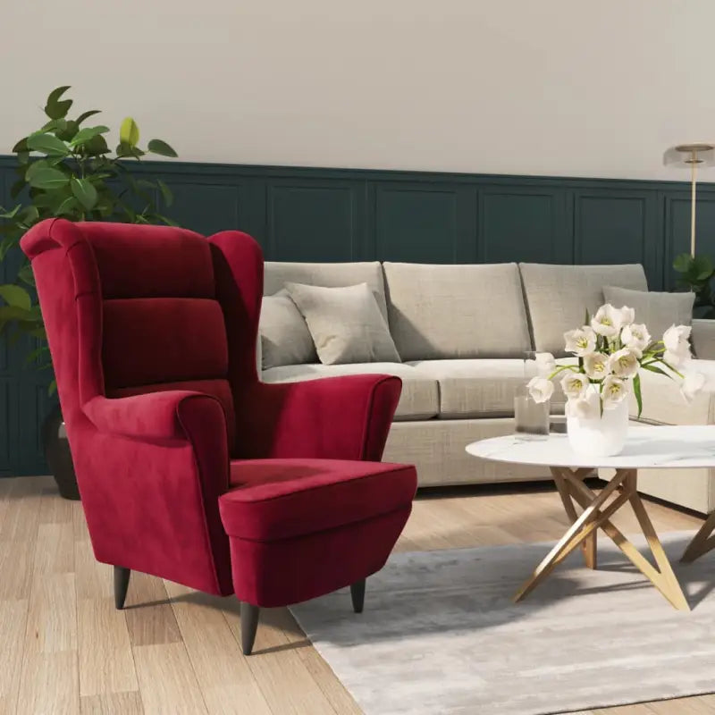 Trendy Fluweel Fauteuil met Comfortabele Hoogte Armleuning