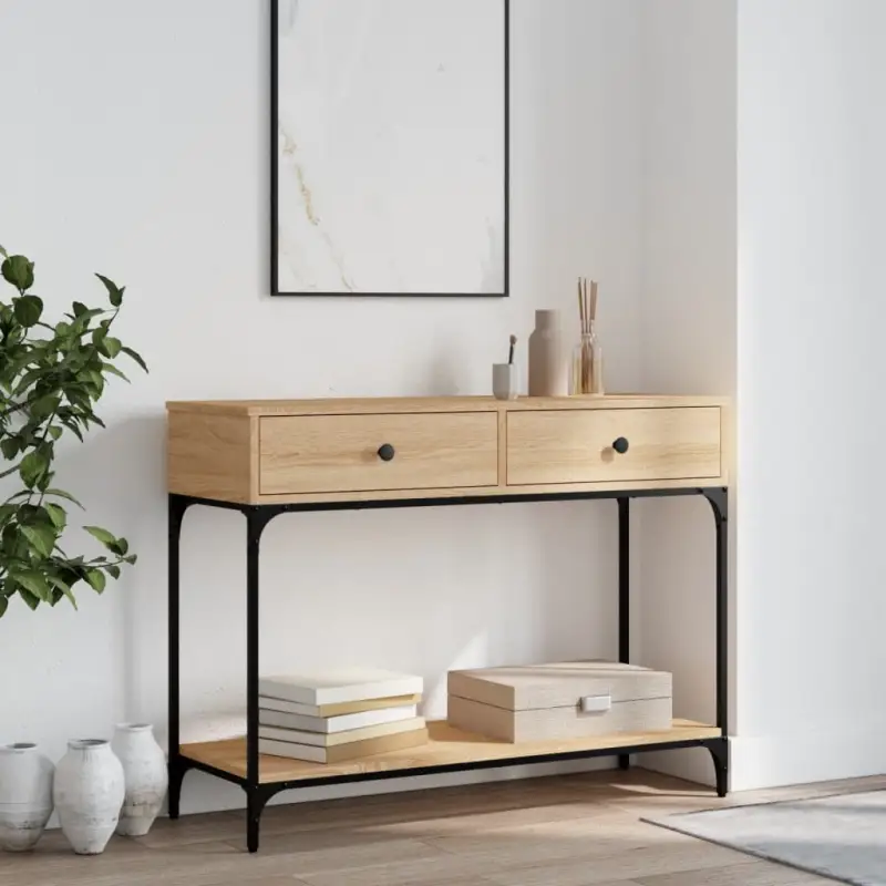 Trendy wandtafel van bewerkt hout voor elegante interieuraccenten