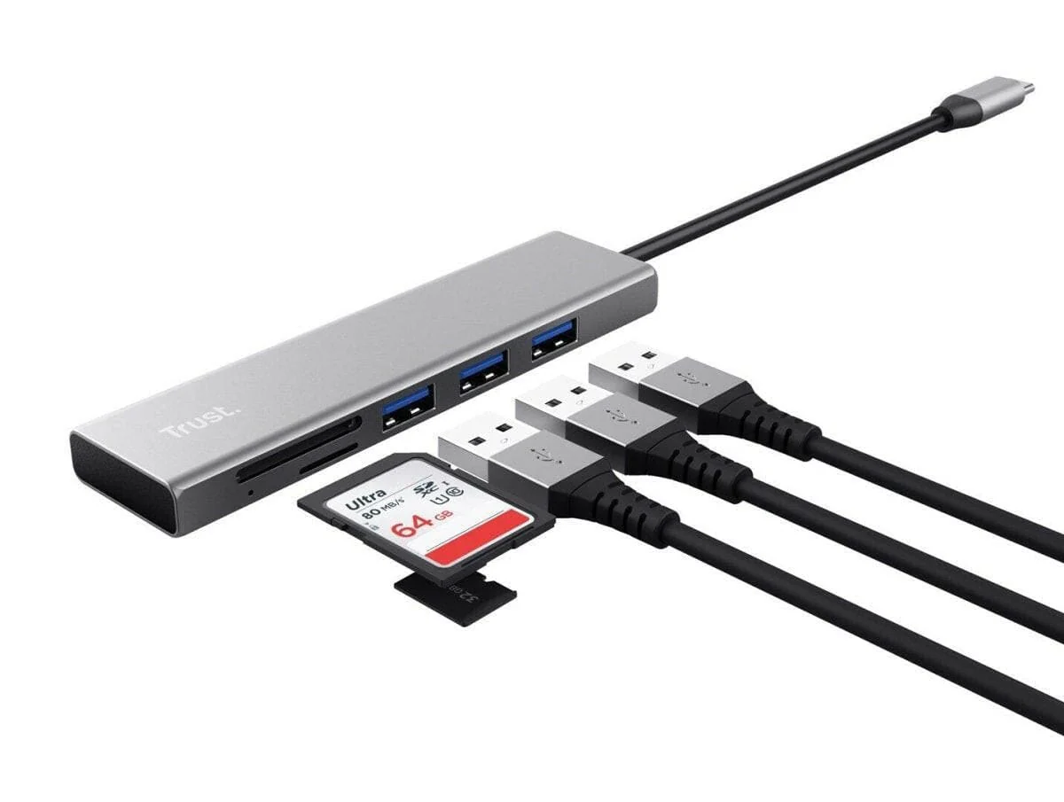 Trust Halyx Fast USB-C Hub & Card Reader
