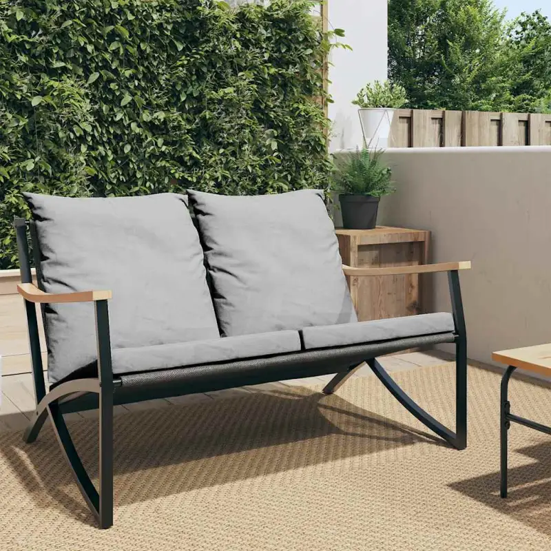 Tuinbank met kussen voor comfortabele zitervaring met wasbare hoes