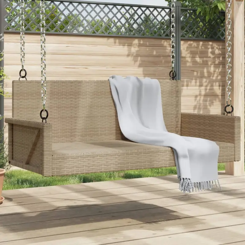 Tuinbank met poly rattan voor ontspanning in de buitenruimte