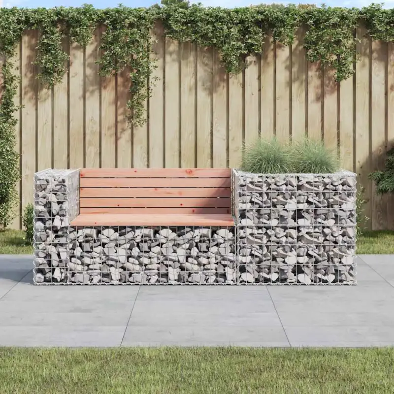 Tuinbank met schanskorf van massief douglashout voor buitenplezier