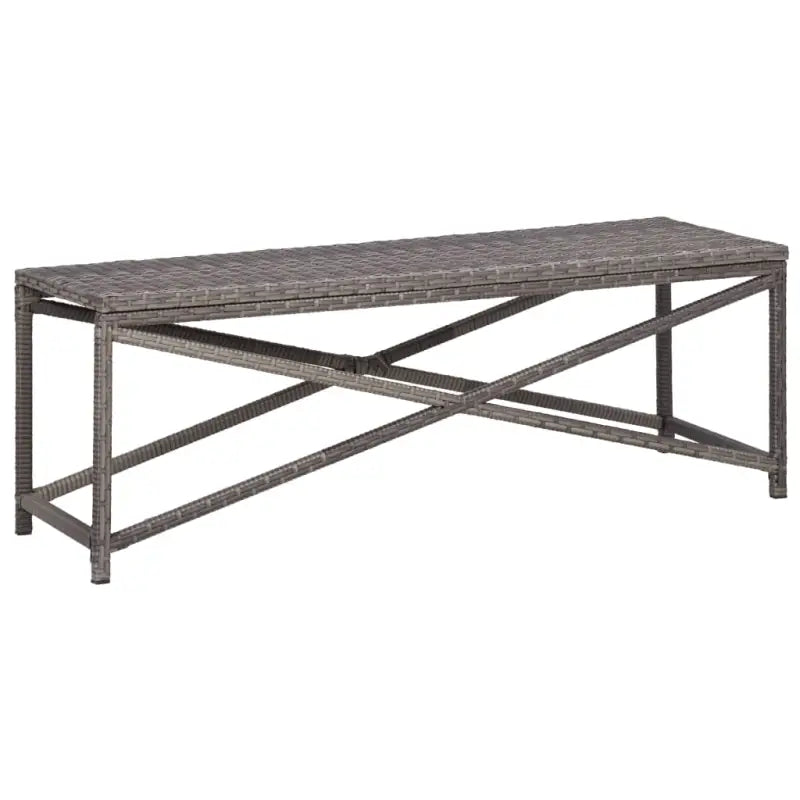 Tuinbank van poly rattan met gepoedercoat stalen frame voor buitengebruik