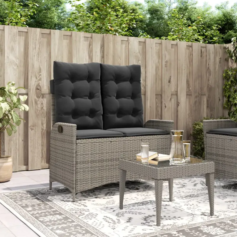 Tuinbank van poly rattan voor een comfortabele zitervaring