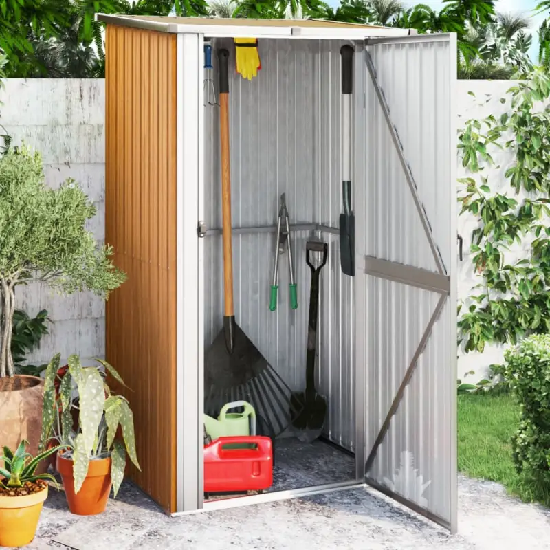 Tuinhuis van gegalvaniseerd staal met afsluitbare deur voor extra bescherming