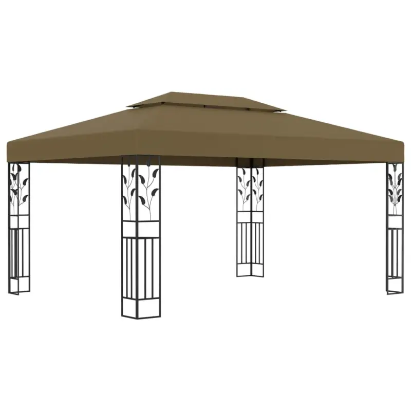 Tuinpaviljoen met dubbel dak van gepoedercoat staal voor buitenevenementen