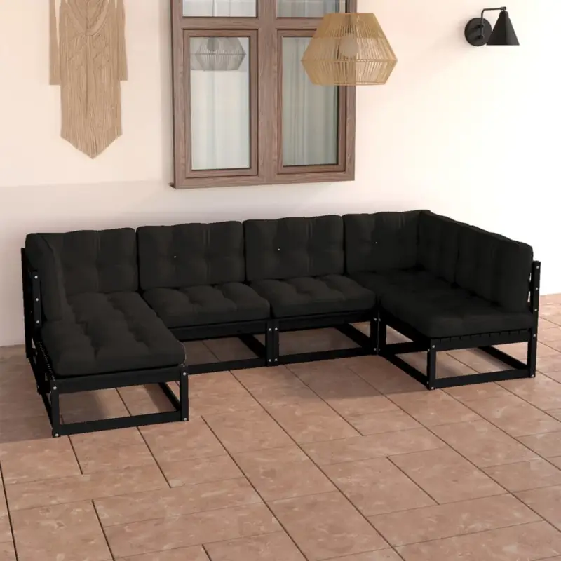 Tuinset met massief grenenhout en comfortabele rug- zijkussen