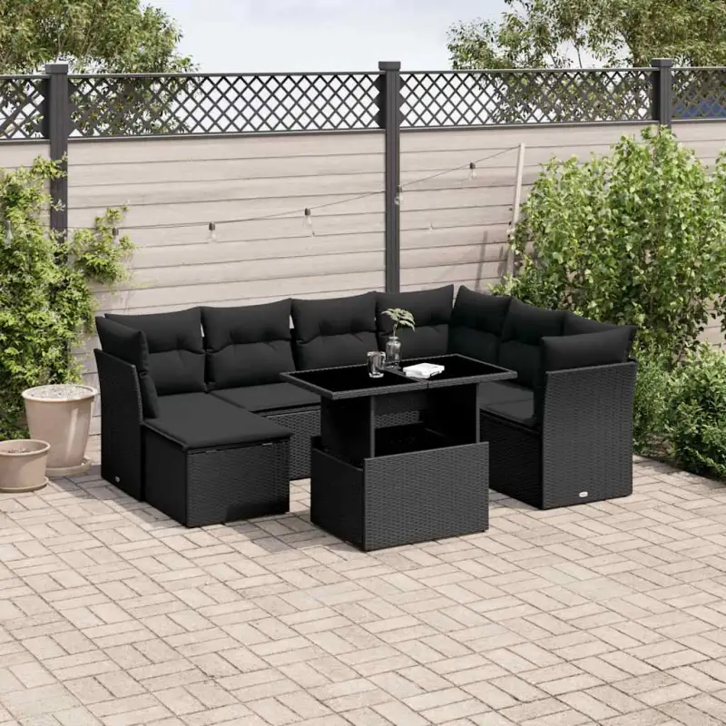 Tuinsets met zwart materiaal en gepoedercoat staal for een stijlvolle buitenruimte