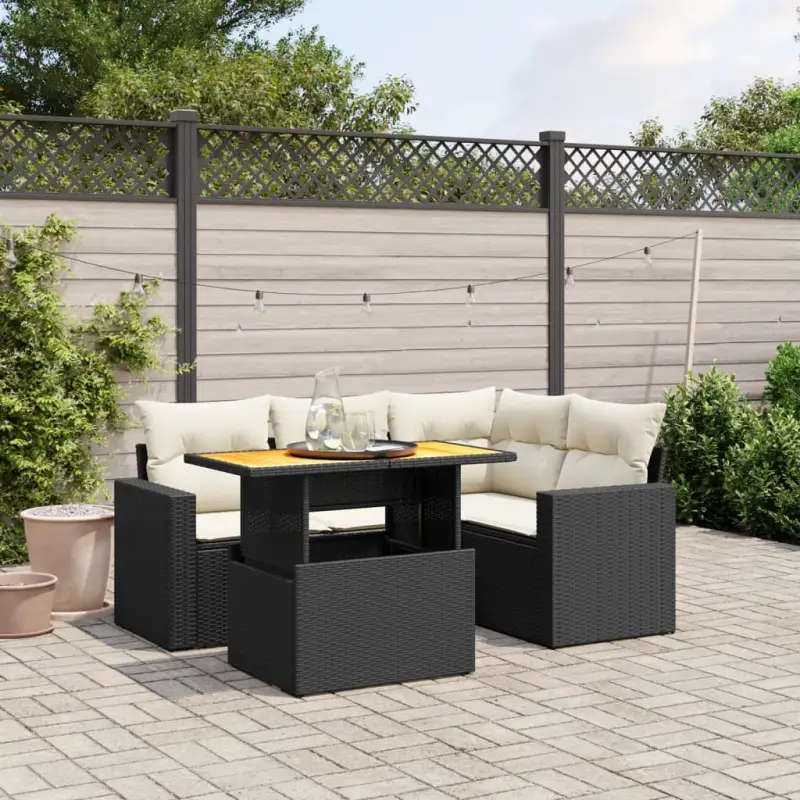Tuinsets met zwart materiaal en gepoedercoat staal voor comfortabele buitenruimte