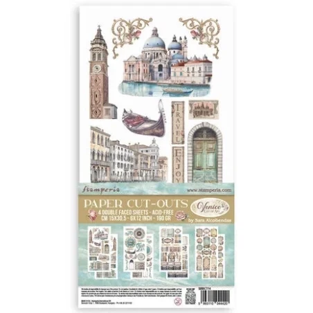 Stamperia – Venice City of Art – 6×12 inch paper cut-outs (4 pcs) Stamperia – Venice City of Art – 6×12 inch paper cut-outs (4 pcs)