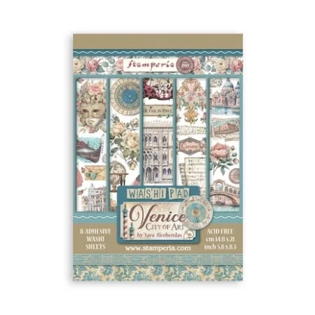 Stamperia – Venice City of Art – A5 washi pad (8 pcs) Stamperia – Venice City of Art – A5 washi pad (8 pcs)