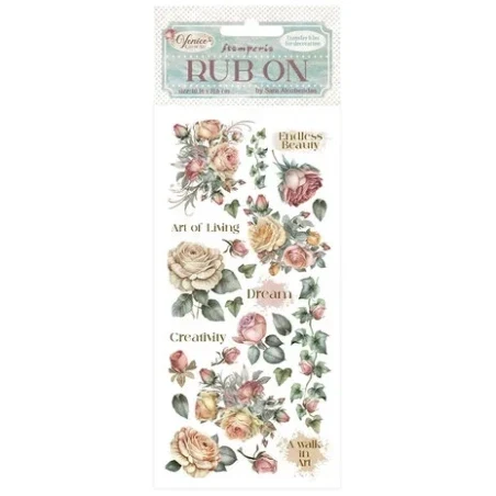 Stamperia – Venice City of Art – Rub-on 4×8,5 inch roses Stamperia – Venice City of Art – Rub-on 4×8,5 inch roses