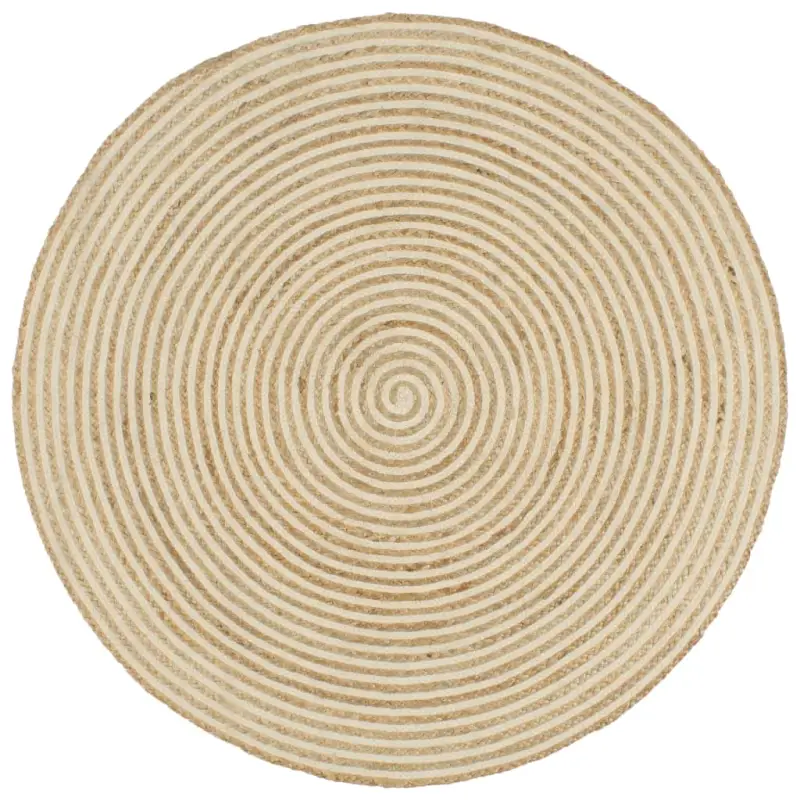Vloerkleed met spiraal ontwerp van gevlochten jute voor een natuurlijke uitstraling
