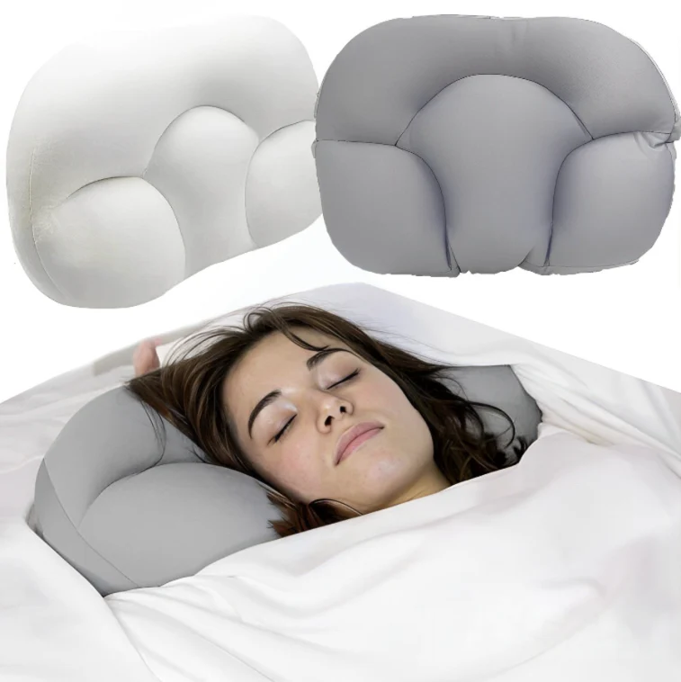 Slim Slaapkussen – Ergonomisch Microbolletjes Kussen voor Zij- en Rugslapers