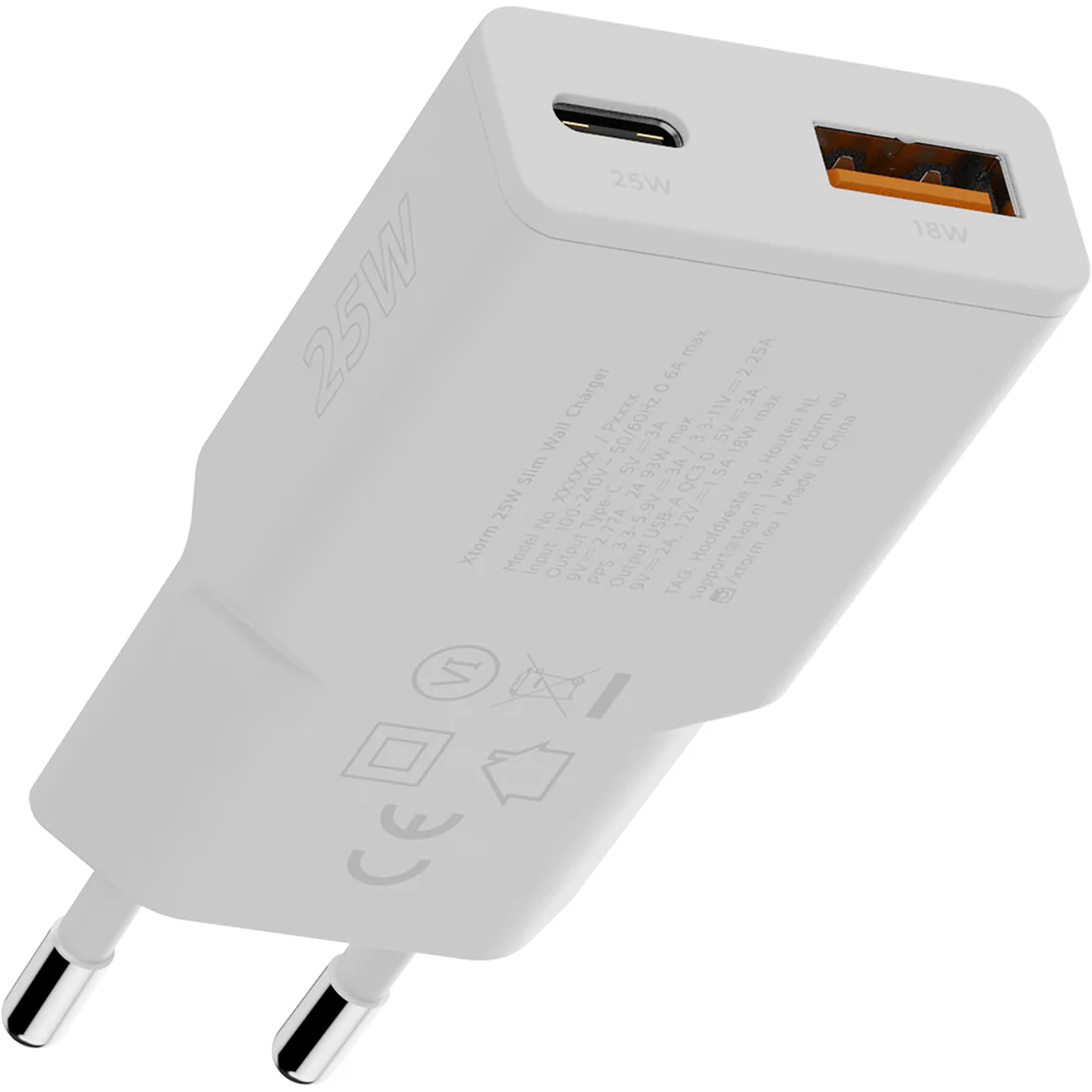 Xtorm 25W Go2 SlimLine Charger White XG2SL025