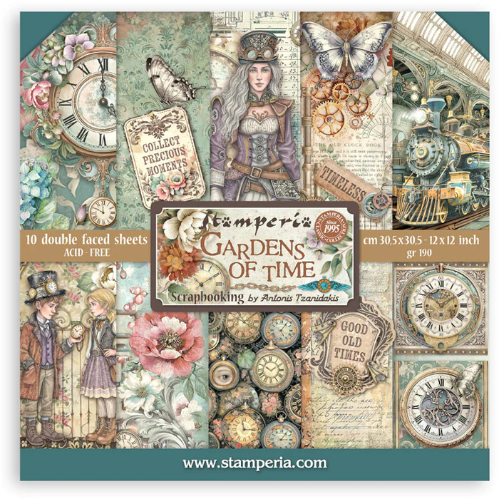 Stamperia – Gardens of Time Paperback 12 inch