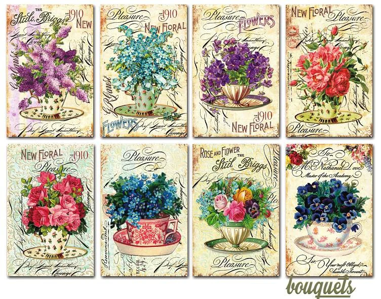 Decorer –  Bouquets 7×10,8 cm scrapbook papier