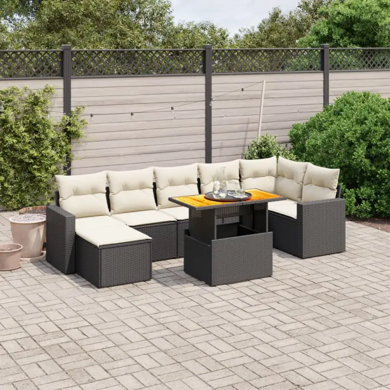 Zwart materiaal loungeset met gepoedercoat staal afmetingen voor buitengebruik