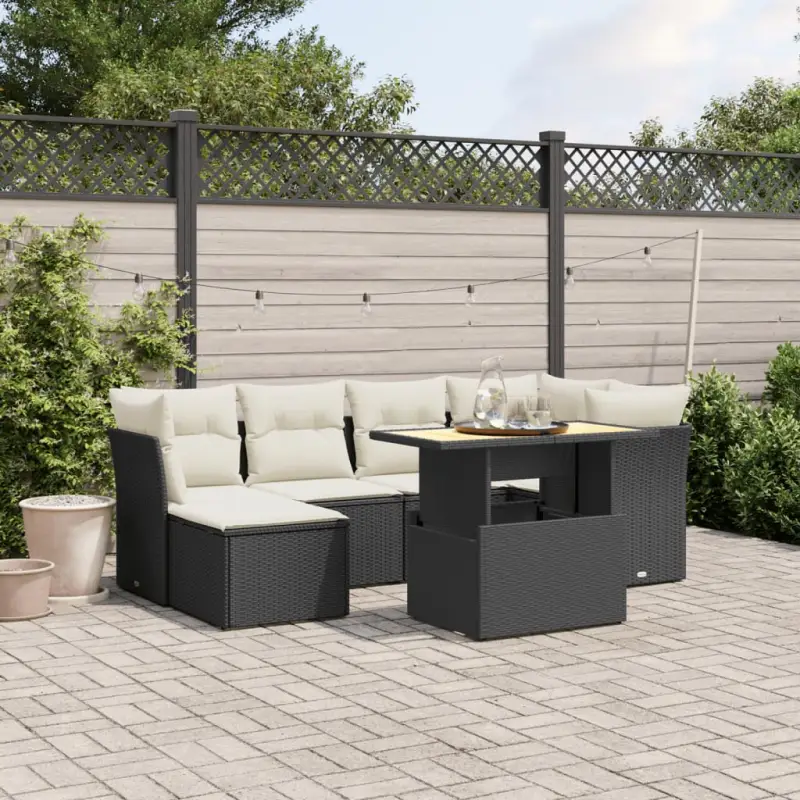 Zwart materiaal loungeset van gepoedercoat staal met perfecte afmetingen