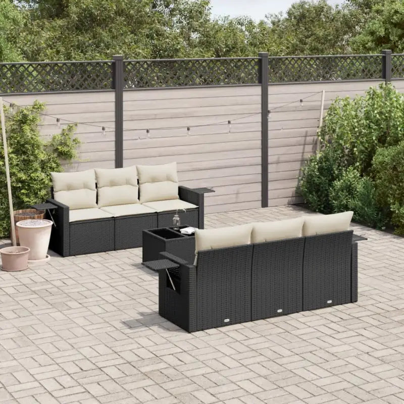Zwarte loungeset met gepoedercoat staal en waterdichte zak voor buiten gebruik
