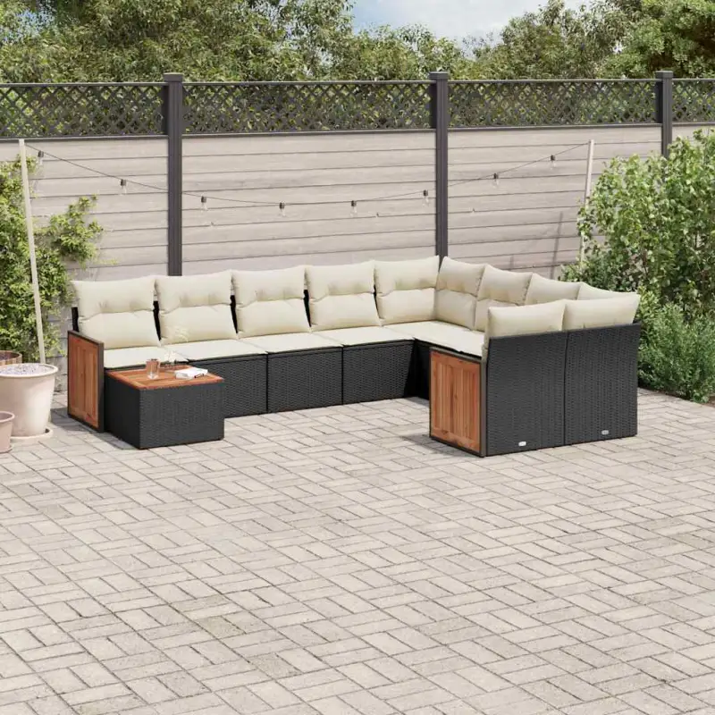 Zwarte loungeset met gepoedercoat staal en waterdichte zak voor buiten