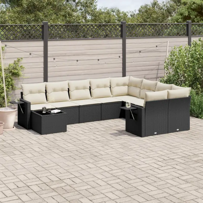 Zwarte loungeset met gepoedercoat staal voor je tuin of terras
