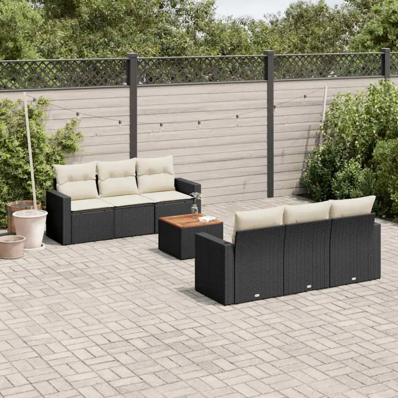 Zwarte loungeset van gepoedercoat staal voor jouw tuin of terras