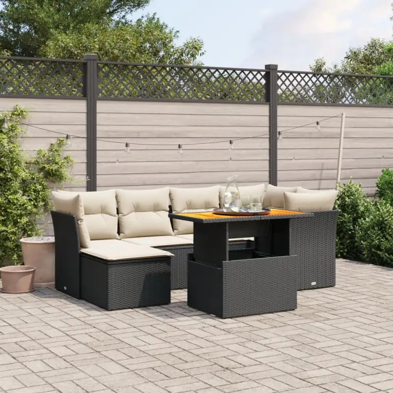 Zwarte tuin loungeset van gepoedercoat staal met stijlvolle afmetingen