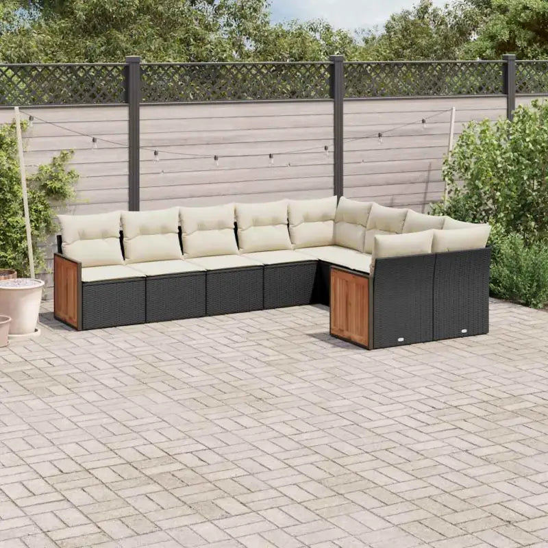 Zwarte tuinset met waterdichte zak en gepoedercoat staal voor buiten