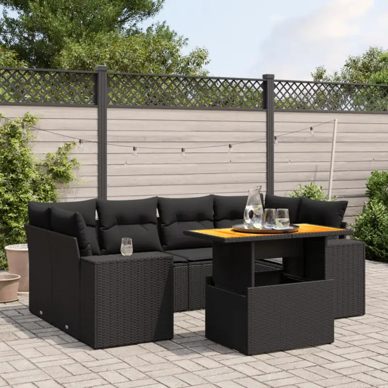 Zwarte tuinsets van gepoedercoat staal voor comfort en stijl