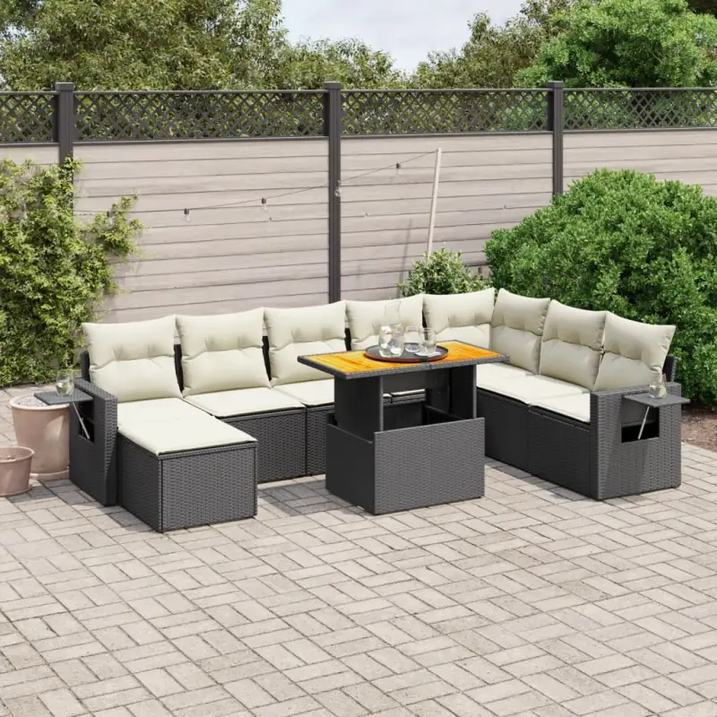 Zwarte tuinstoelset van gepoedercoat staal met elegante afmetingen